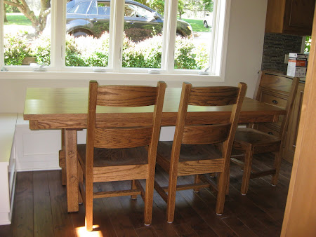 70" x 42" Geneva Table and Chairs in Rustic Oak